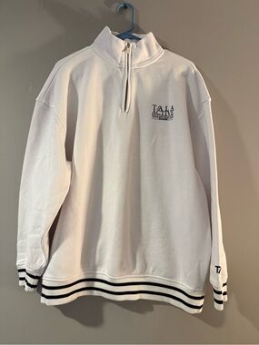TALA Active White Half-Zip Pullover Sweater